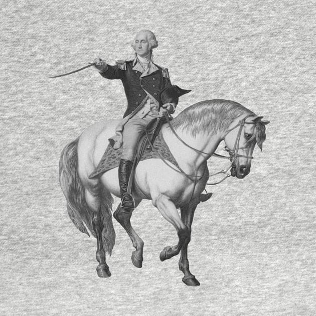 General Washington On Horseback With Sword by warishellstore